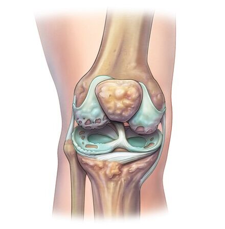 Destruição das articulações com o desenvolvimento da osteocondrose